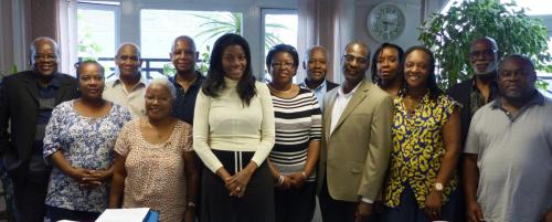 Deputy HC Alphea Wiggins3rd from left with Attendee3 -pic by TR